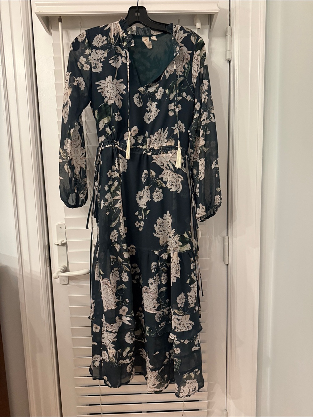 dolan Deep Teal Floral Maxi Dress